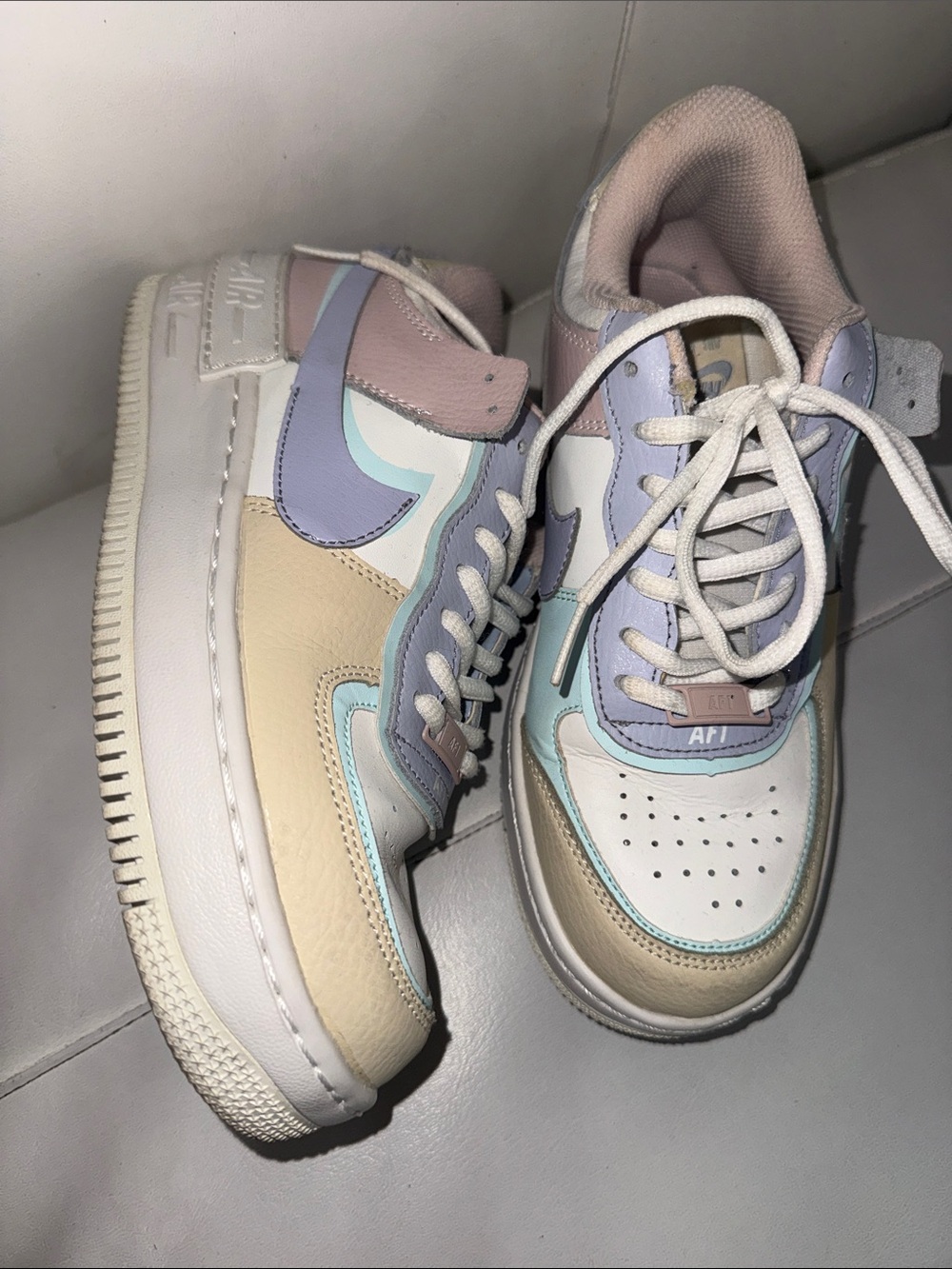 Nike Air Force 1 Pastel Shadow Summit white/ghost color way size 8